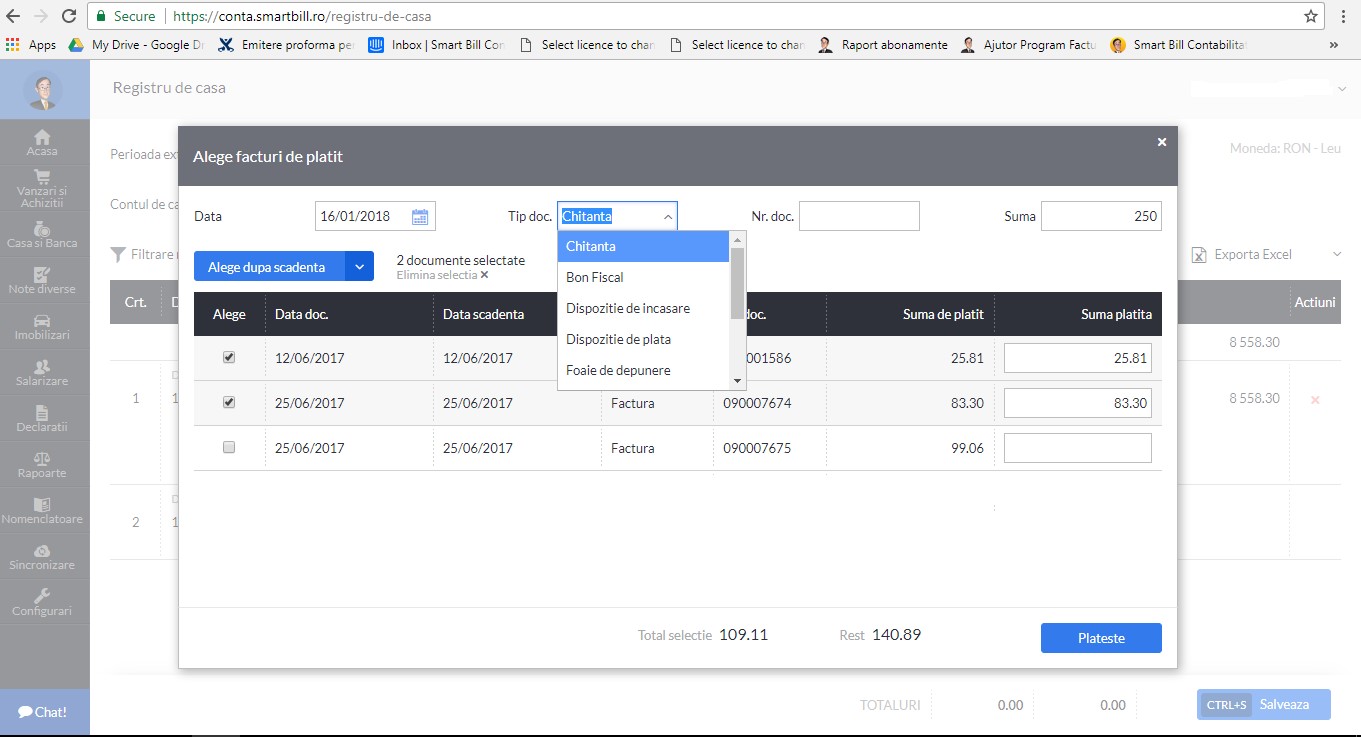 Inregistrarea Platilor Si Incasarilor In Smart Bill Conta