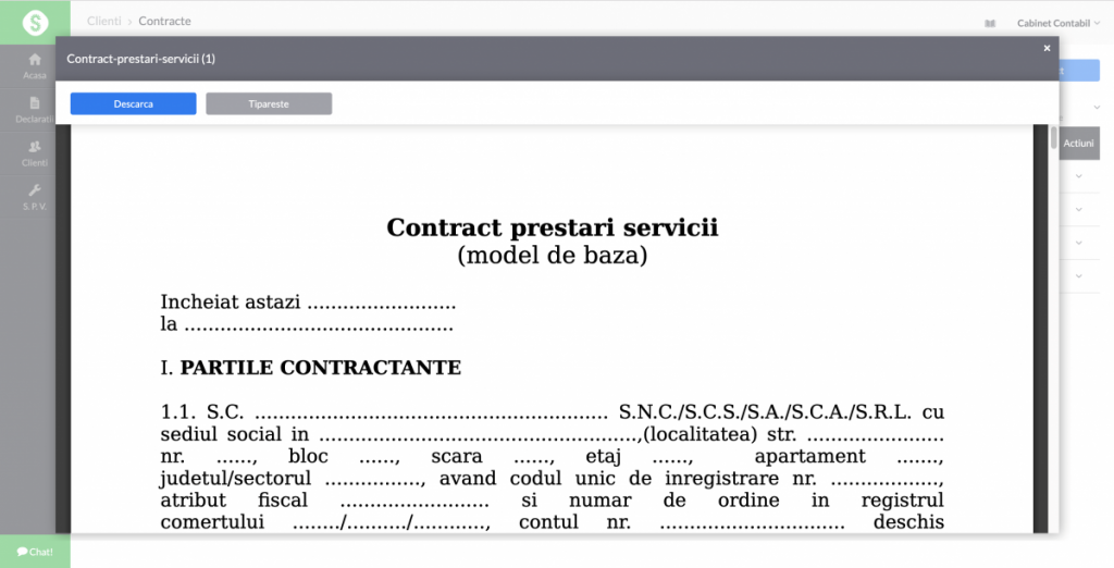 Nou In Smartbill Conta Plus Administrare Contracte